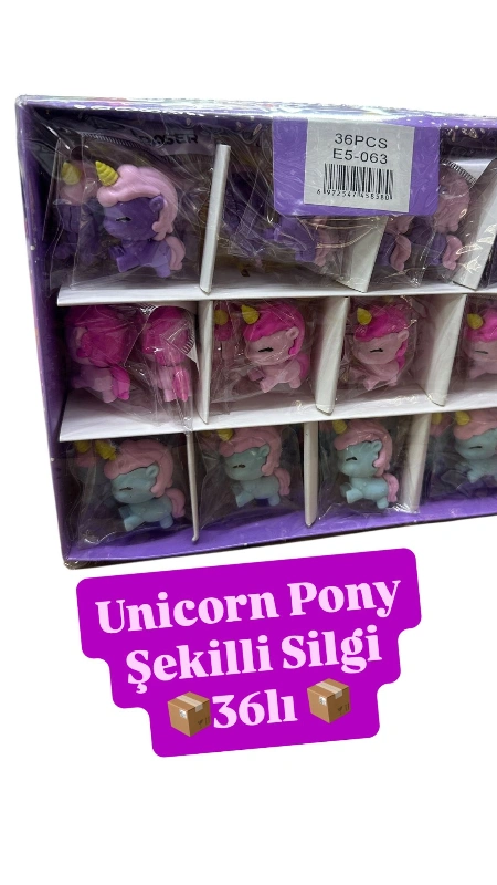 UNİCORN ŞEKİLLİ SİLGİ / 36LI KUTU MODEL