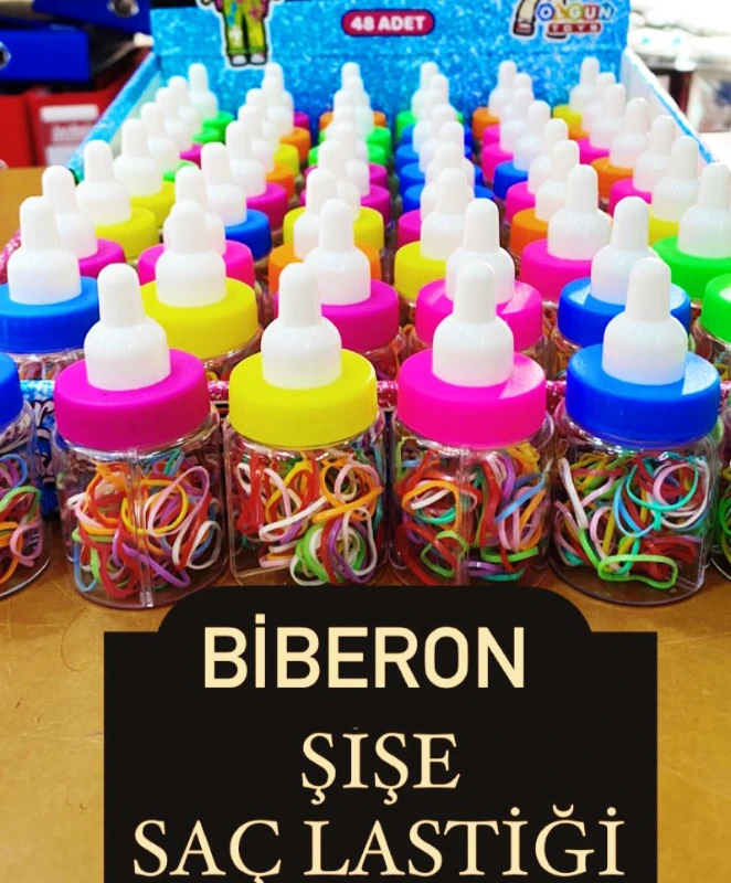 BİBERON MODEL SAÇ LASTİĞİ KASA ÖNÜ / 48Lİ