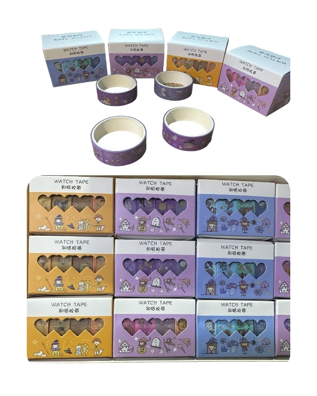 4lü Çocuk Figürlü Kutulu Hediyelik Dekoratif Bant Seti   Kod: 4329 / paket 12li