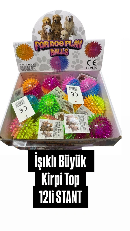 Adet: 35 ₺ / Büyük IŞIKLI Kirpi Top / 12li Paket