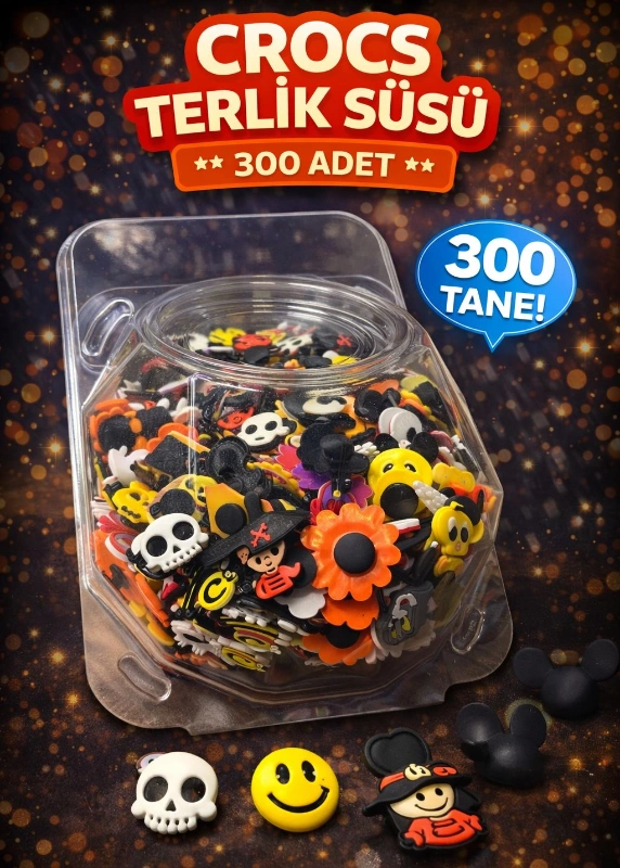 CROCS TERLİK SÜSÜ  / 300LÜ KAVANOZ