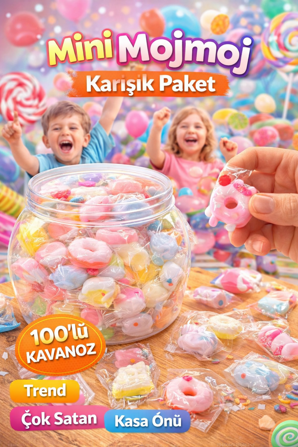 Mini MOJMOJLAR / 100lü Karışık KAVANOZ
