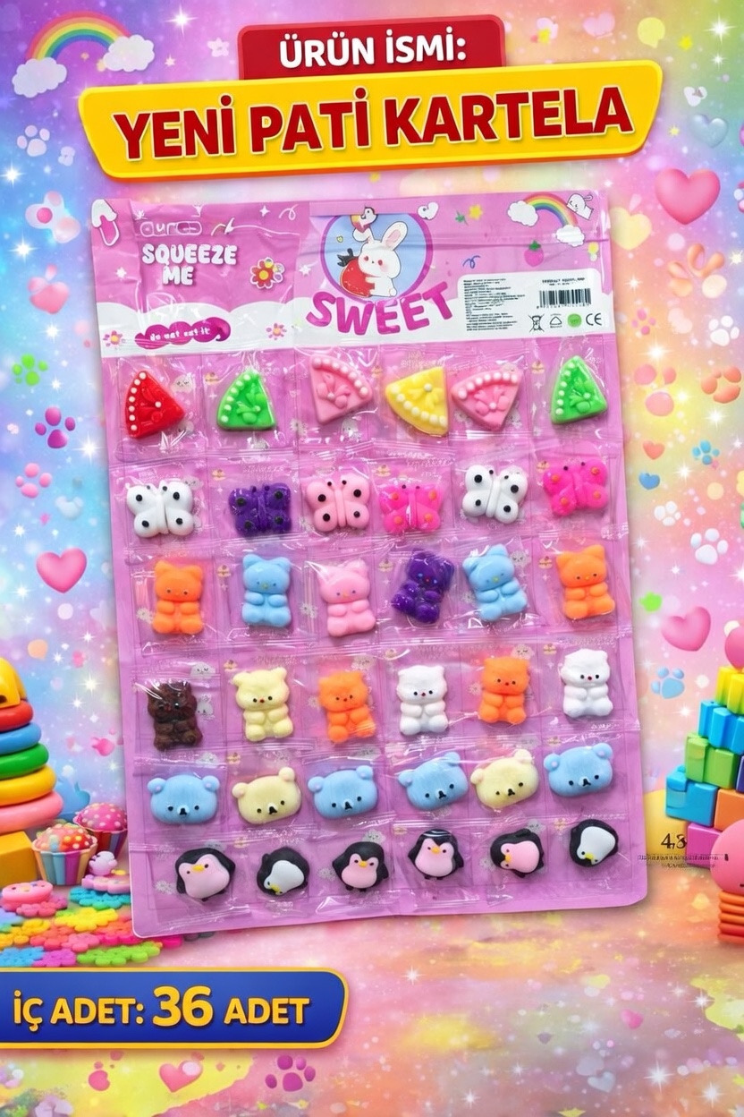 Mini Pati Karışık Mojmoj / 36li Kartela