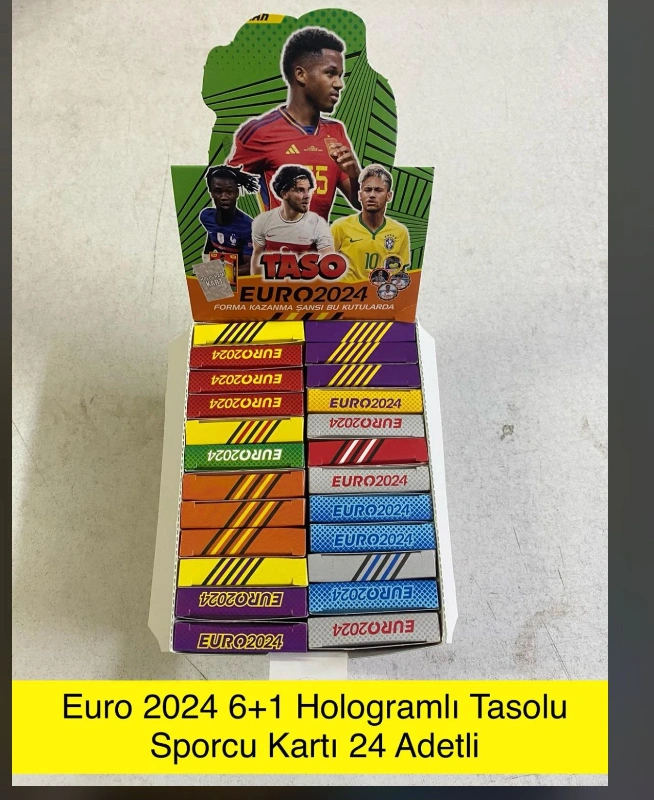 Kutulu 24lü Stant Futbolcu Kartı KasaÖnü