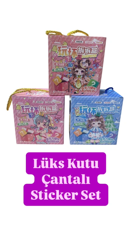 Büyük Kutulu Lüks Sticker Hediyelik SET