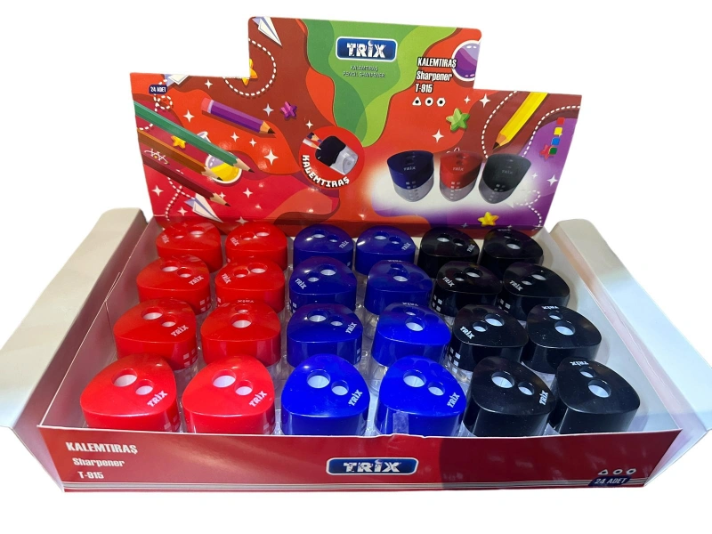 Trix T-915 Çift Bölme Lüks Kalemtraş / 24lü stant