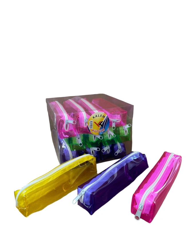 Şeffaf Kalemlik Neon Renkler / 12li karma paket