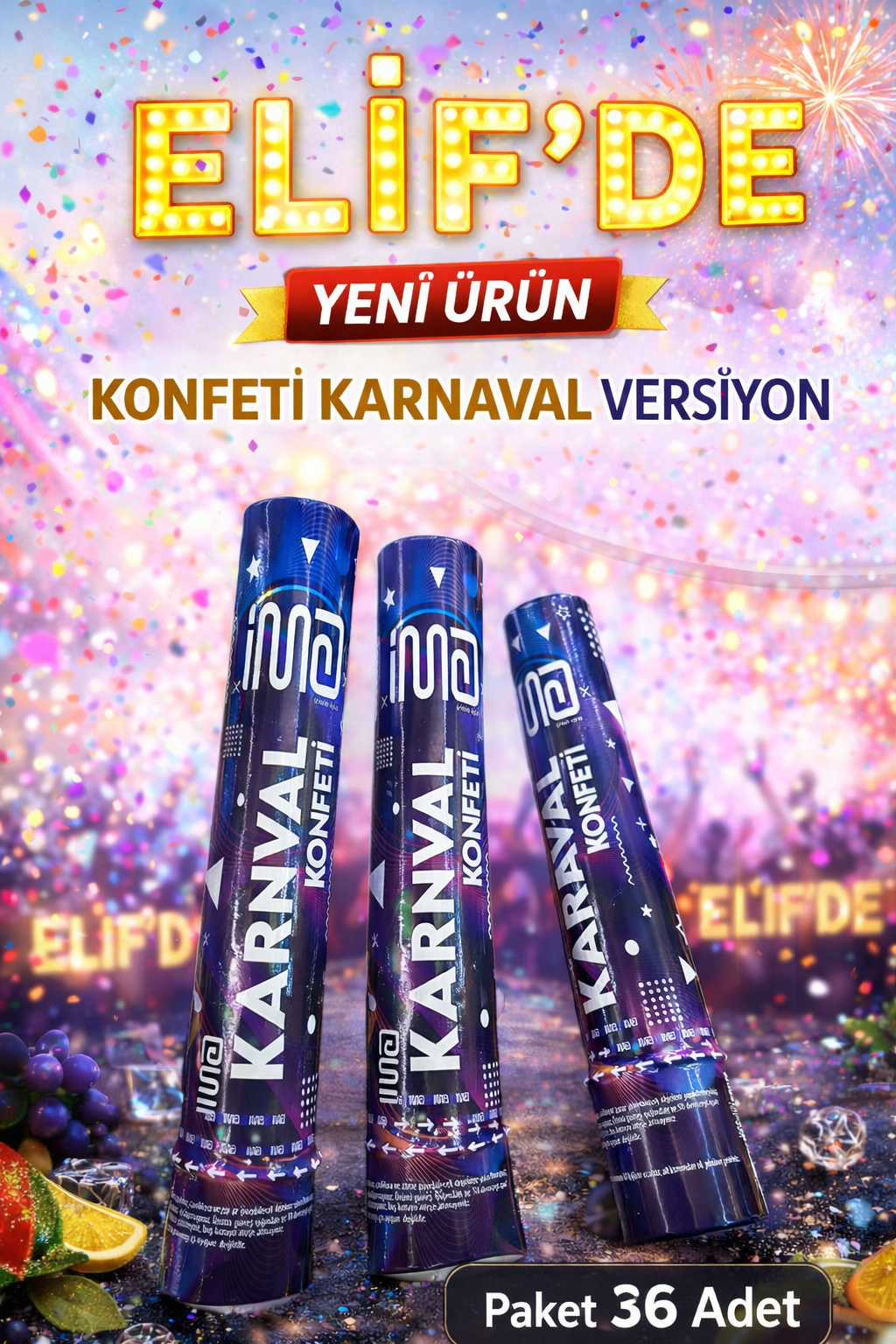 Konfeti Karnaval Versiyon / 24lü Paket
