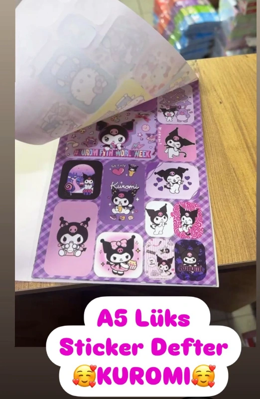 A5 Büyük Sticker Defter 15 Sayfa  /24lü Paket