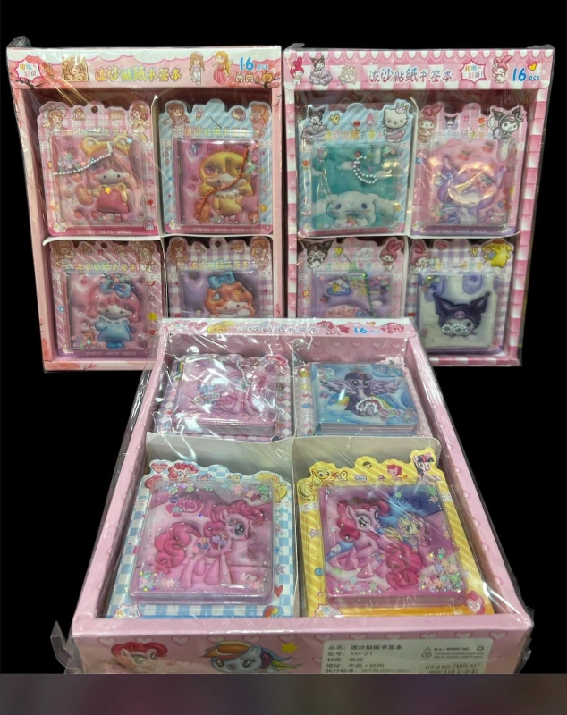 Adet:  39,5₺  / Kare Model 10x10cm Sulu Sticker Defter / 16lı Stant