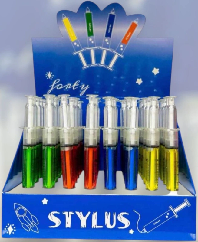 Şırınga Model Neon Renkler Versatil / 48li Paket