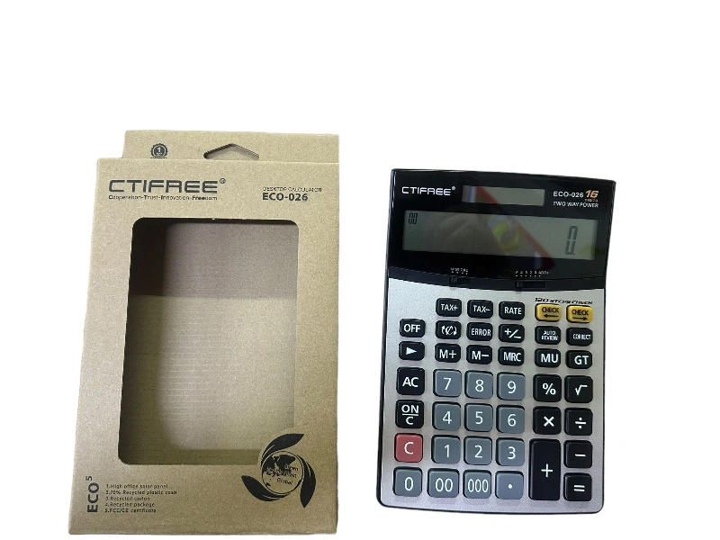 Eco-026 Lüks Hesap Makinesi Kraft Ambalaj