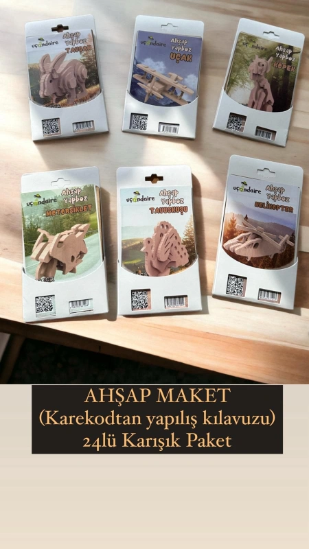 Ahşap Maket / 24lü Paket
