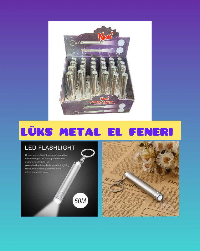 Lüks  Metal Cep Boy  El Feneri / ADET 35₺ / STANT 24LÜ