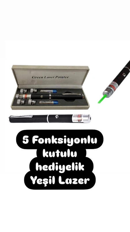 Yeşil Lazer Özel Kutulu 5 Fonks. Pil Dahil