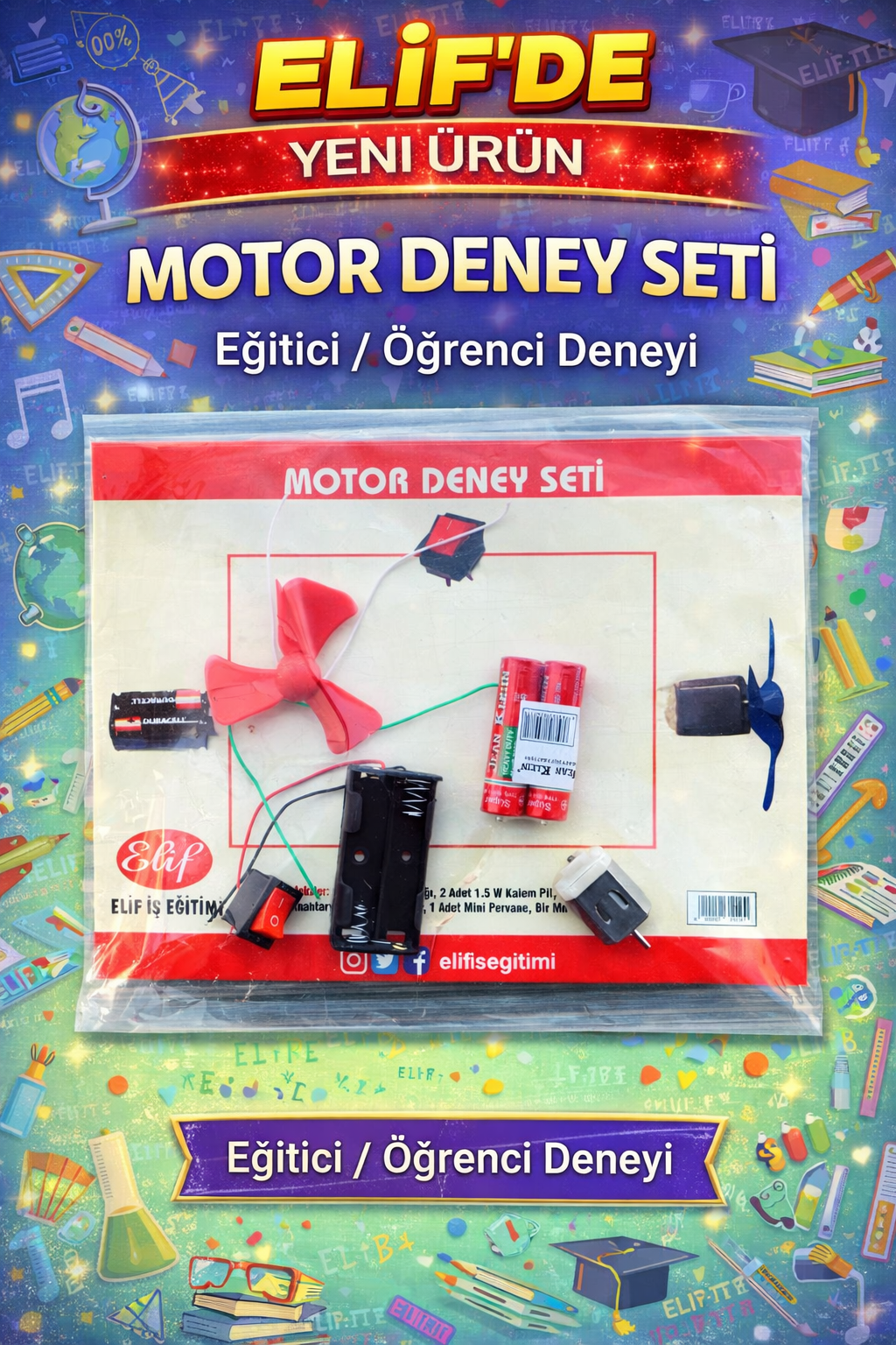 MOTOR DENEY SETİ (pilli) / 24lü Paket