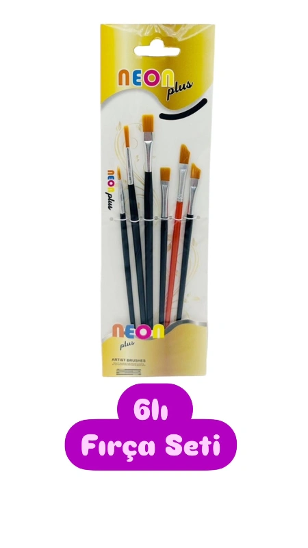 6lı Sanatsal Fırça Seti / 12li Paket