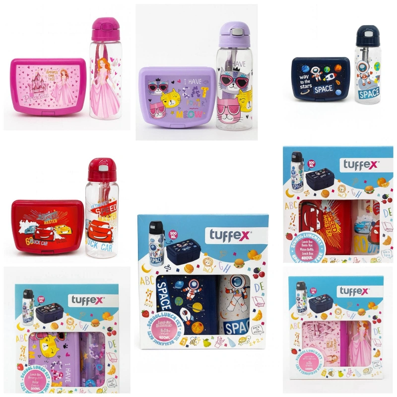 TUFFEX OKUL SETİ  / PİPETLİ MATARA + BESLENME KABI