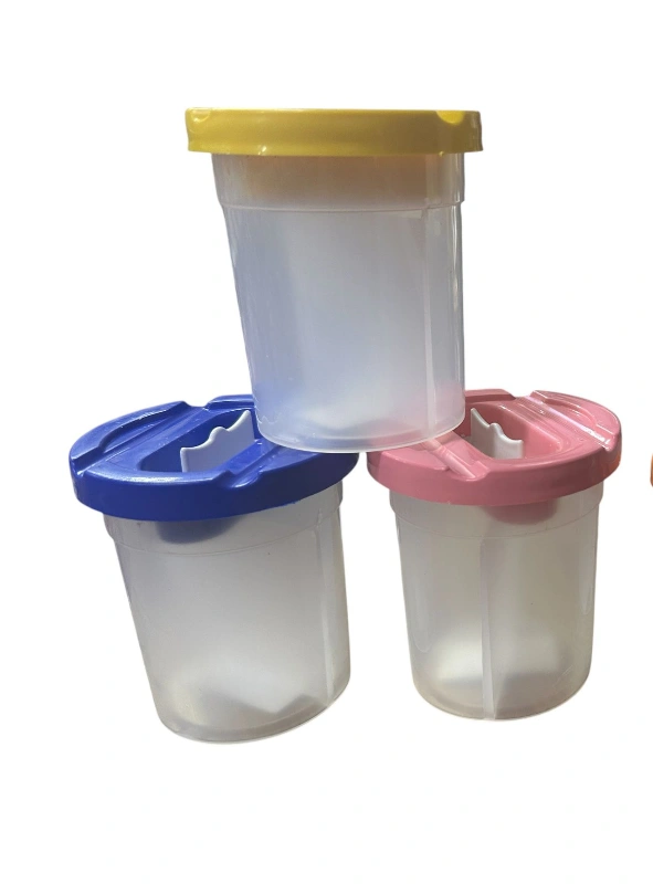 2 BÖLMELİ BÜYÜK FIRÇA TEMİZLEME SU KABI / 6LI KUTU