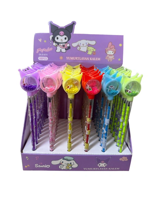 Boncuklu Pullu Kuromi Yumurtlayan Kalem / 48li Stant