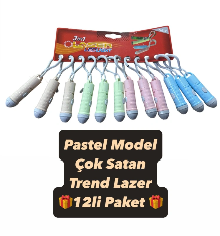 Adet: 20 ₺ / PASTEL TONLAR YENİ LAZER / PAKET 12Lİ