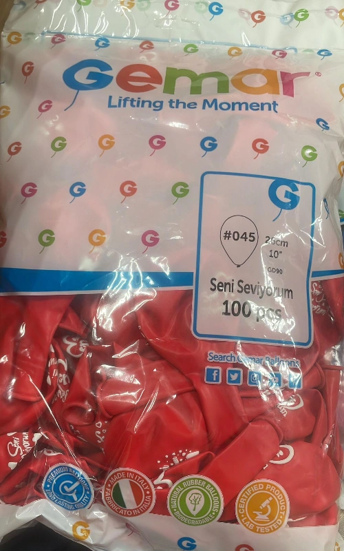 Gemar Seni Seviyorum Balon 100lü Paket