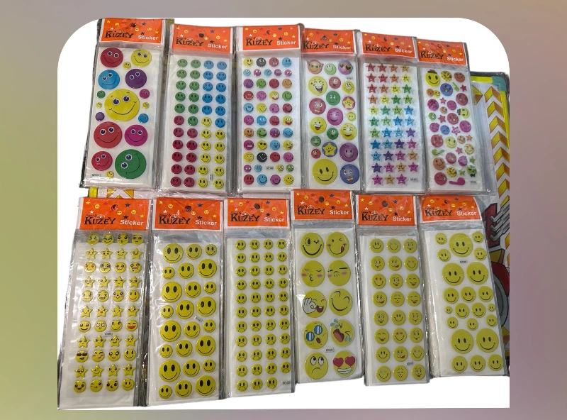 Küçük Sticker Kabartma Model / 20li Paket