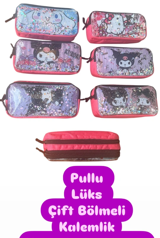 Kuromi Pullu Lüks Kalemlik / 10lu Paket