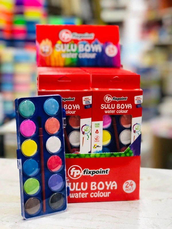 Fix Point  Eko Sulu Boya 12 Renk ( 24lü Stant )