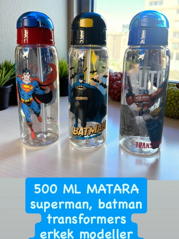 ERKEK MODEL  PİPETLİ MATARA / 100LÜ KOLİ KARIŞIK