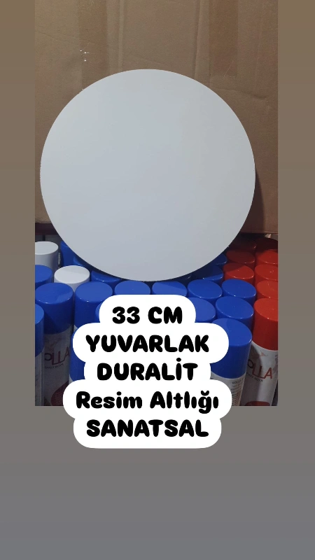 33cm Sanatsal Yuvarlak Duralit