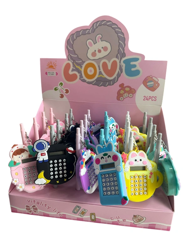 Hesap Makineli Lüks Versatil Kalem / 24lü Stant