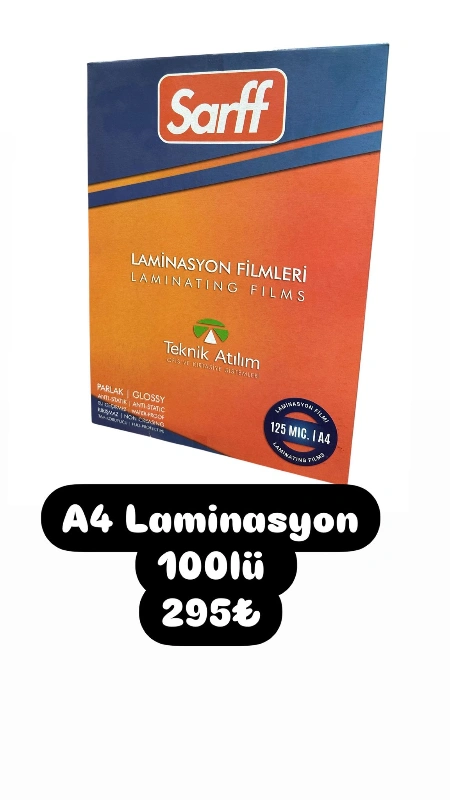 A4 LAMİNASYON 100LÜ PAKET