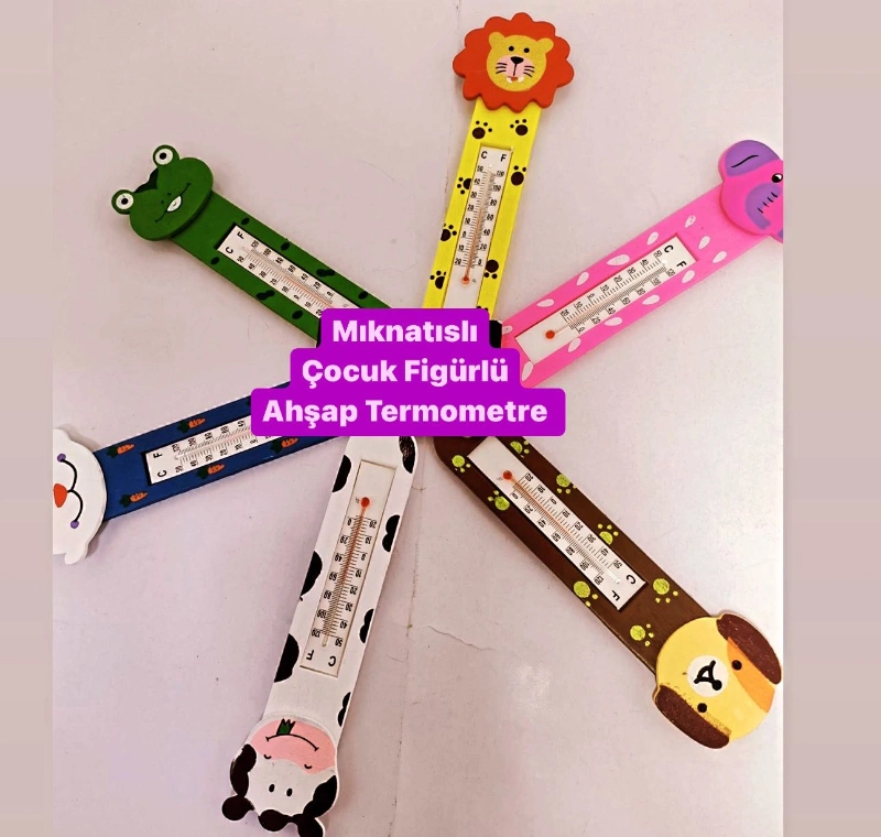 Şekilli Ahşap Termometre