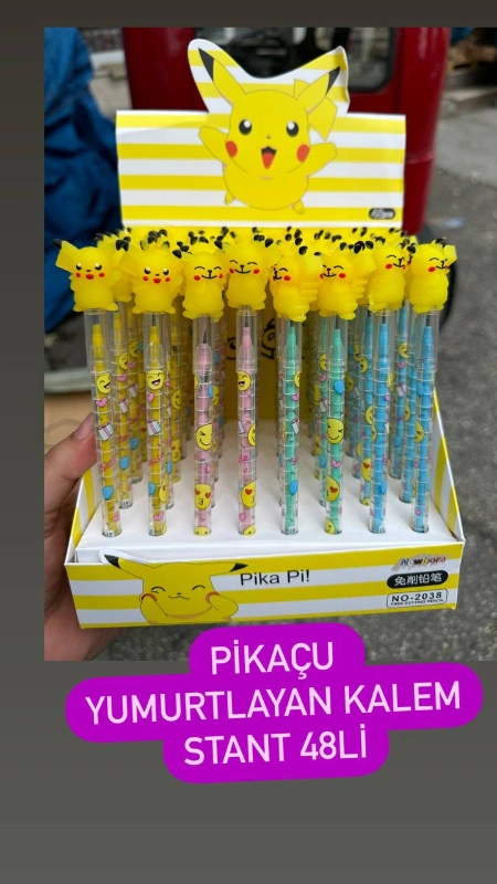 Pikaçu Pokemon Yumurtlayan Kalem ( 48li stant)