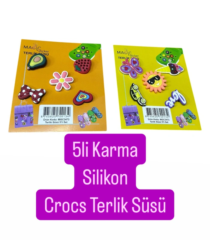 Set Adet: 25 ₺  / 5li Crocs Terlik Süsü  /24lü Paket