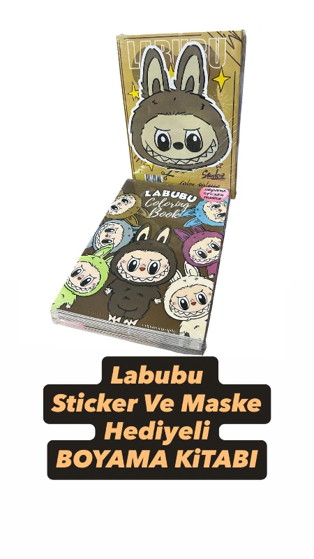 Labubu Boyama Kitabı Sticker Maske Hediyeli / 20li Stant