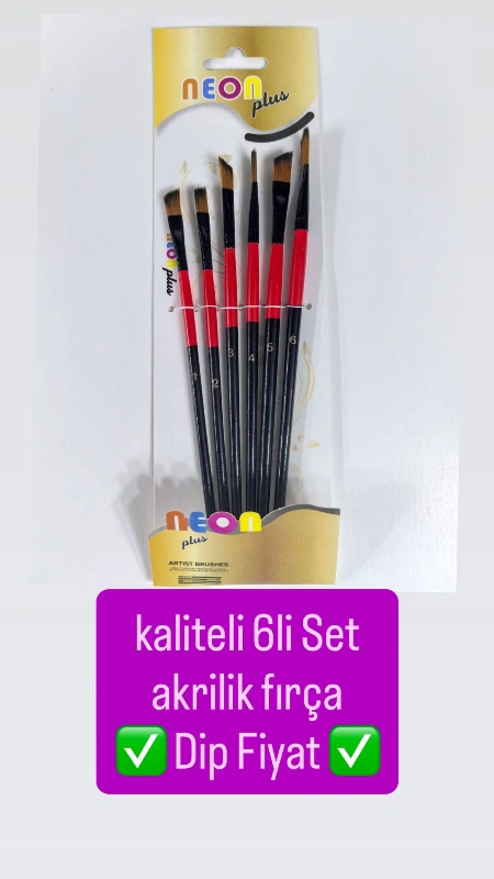 6LI SANATSAL LÜKS FIRÇA SETİ / 24LÜ PAKET