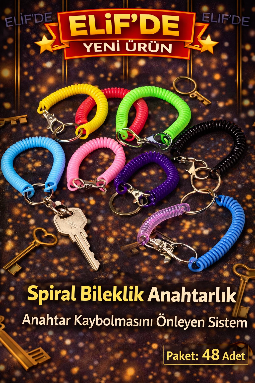 Spiral Trend Anahtarlık / 60li Kavanoz