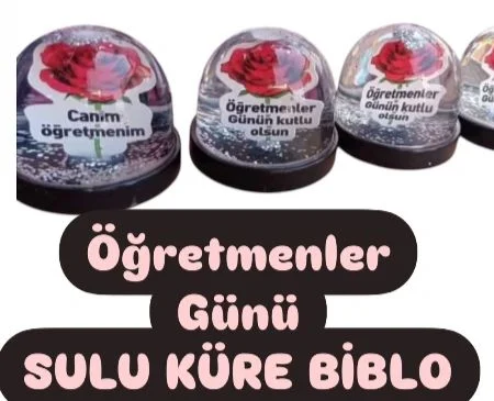 ÖĞRETMENLER GÜNÜ BİBLO SULU KÜRE / 48Lİ PAKET