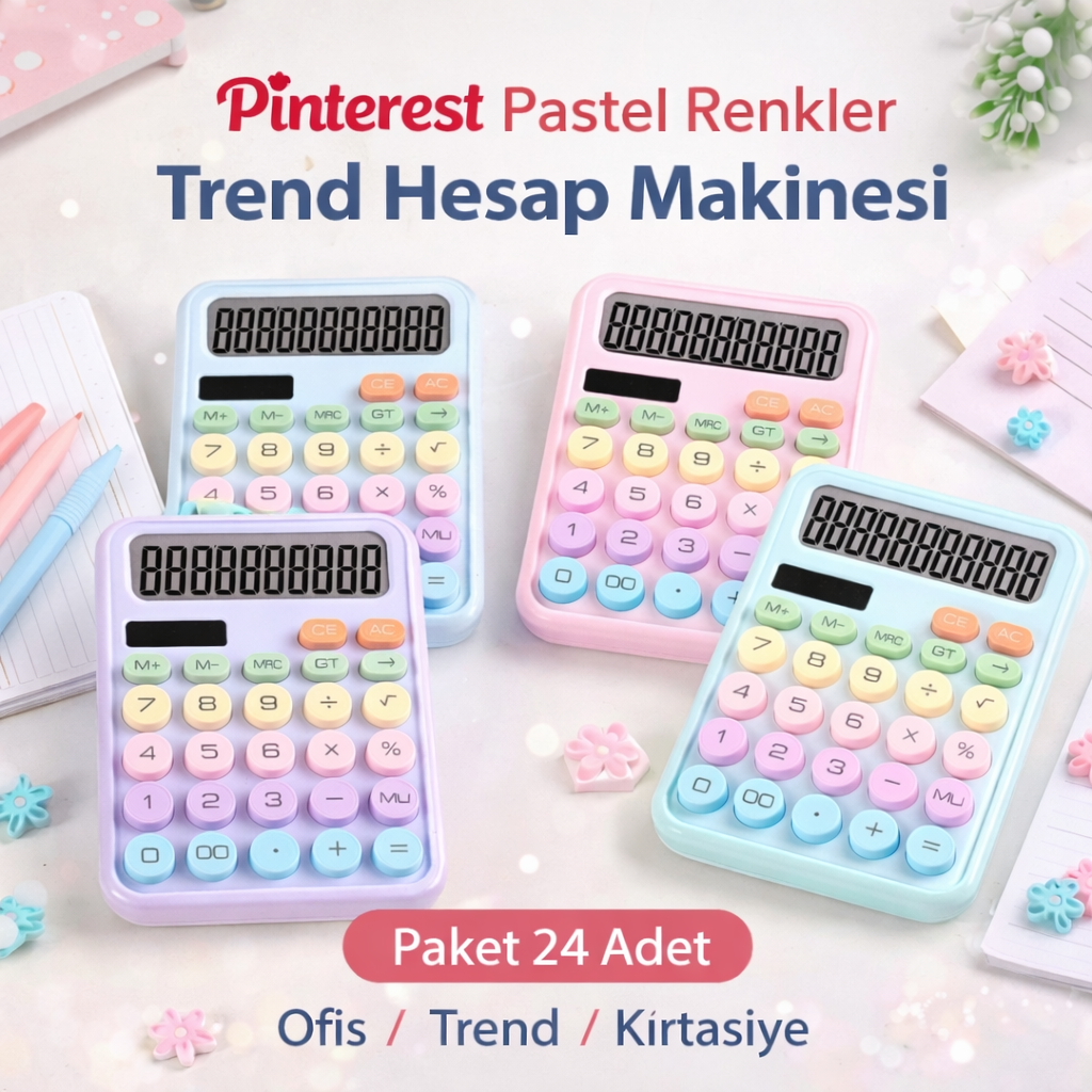 Pinterest Hesap Makinesi / 12li Paket