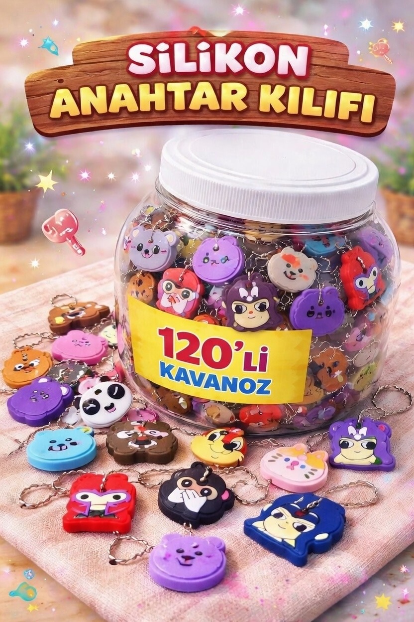 Silikon Anahtar Kılıfı / 120li Kavanoz
