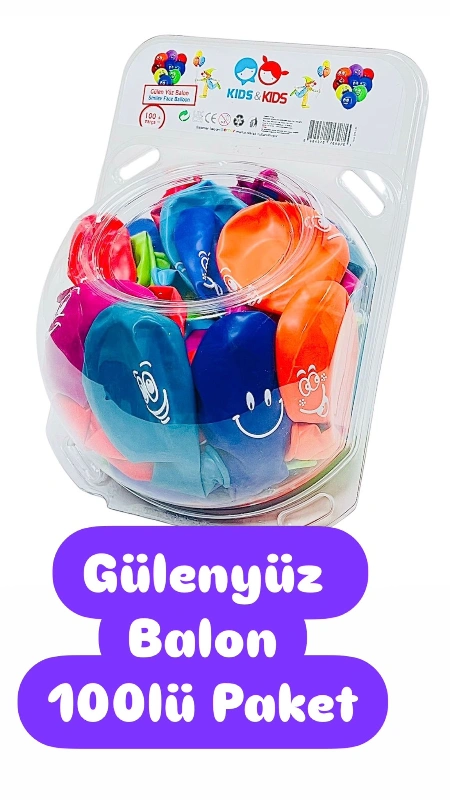 Emojili Balon / 100lü Kavanoz