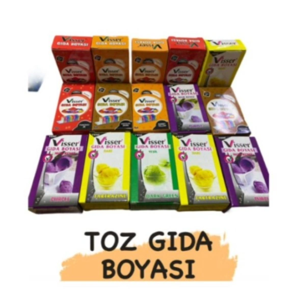 Toz  Gıda  Boyası / 72li  paket karışık