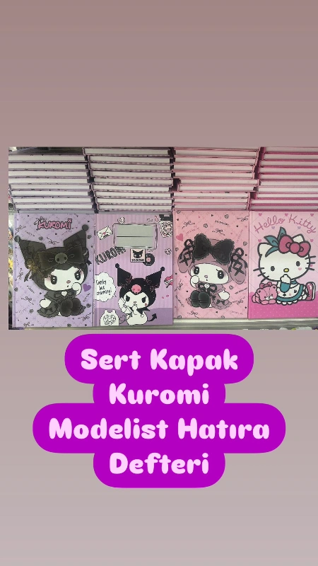 Sert Kapak Kuromi Modelist Hatıra Defter / 50li karışık paket