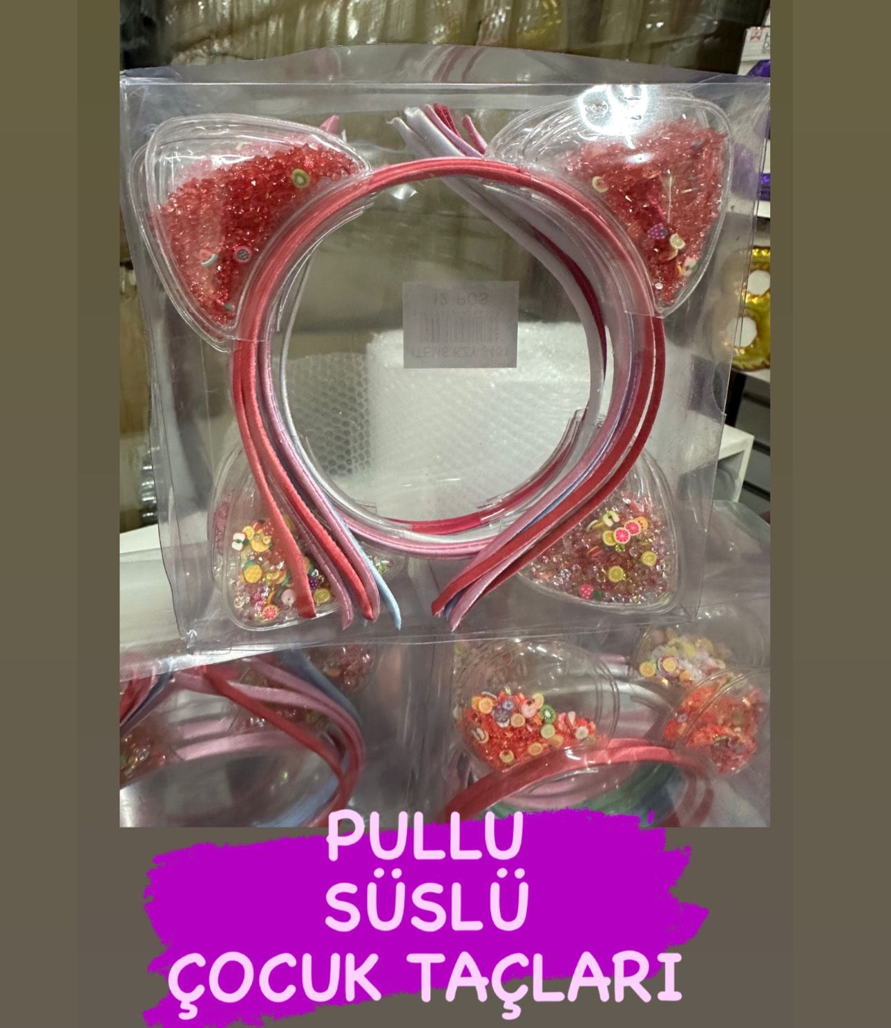 SÜSLÜ PULLU ÇOCUK TACI ( 24LÜ PAKET)