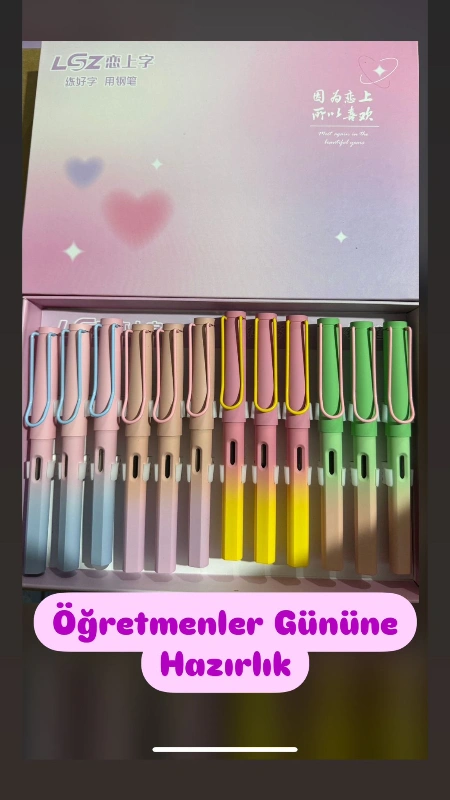 Hediyelik Dolma Kalem No:1 Lamy Model / 15li Stant