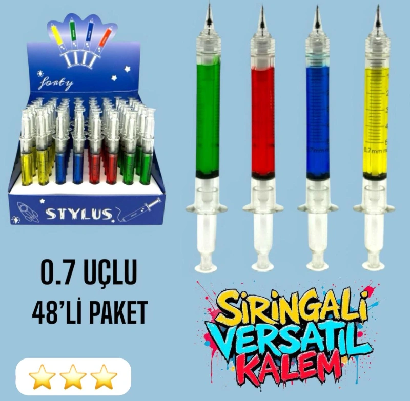 Şırınga Model Trend Versatil Kalem/ 48li Stant