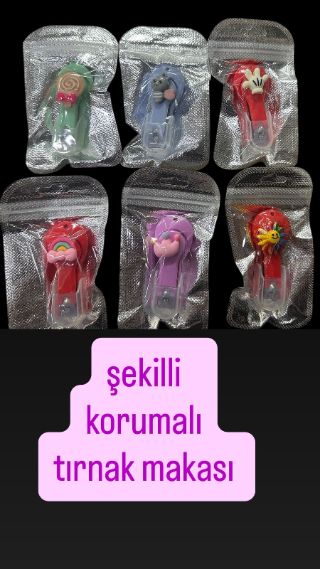 TIRNAK MAKASI SİLİKONLU FİGÜRLÜ / 24LÜ PAKET