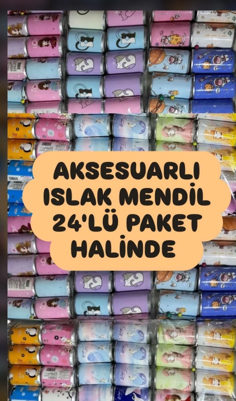 AKSESUARLI ISLAK MENDİL /  24LÜ PAKET
